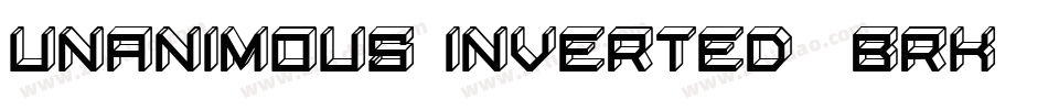 Unanimous Inverted -BRK-字体转换